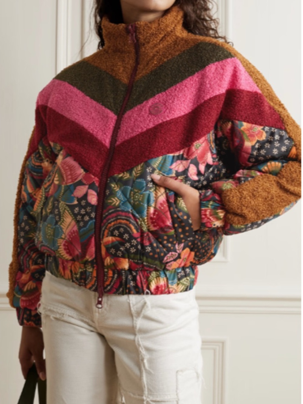 FARM Rio Toucanfly Quilted Bomber Jacket